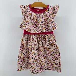 Tea Collection Pink Confetti Dot Ruffle Dress